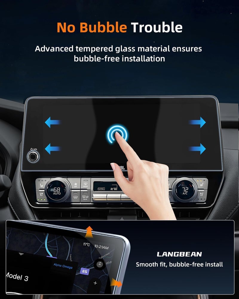 LANGBEAN 8-Inch Screen Protector for 2026 2025-2023 Toyota Tundra & Sequoia (SR/SR5) Infotainment Touchscreen, 9H Tempered Glass/Anti-Fingerprint 2025 2026 Toyota Tundra & Sequoia Accessories - Image 4